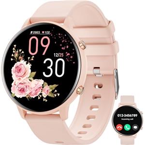 Hwagol Smartwatch Donna Uomo, 1.39" HD Orologio Smartwatch con Sonno/SpO2/Cardiofrequenzimetro, Rotondo Orologio Contapassi Donna con 140+ Sportive, Smart Watch Chiamate Compatibile per iOS Android