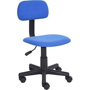 FurnitureR - Sedia da scrivania, per lavorare al computer in casa e in ufficio, con schienale intermedio, regolabile, con rotelle, ideale per lo studio dei bambini 50 (L) X 50 (W) X 76 (H) CM Blue