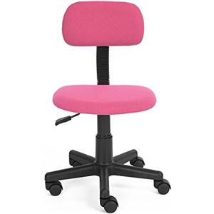 FurnitureR Sedia ergonomica per scrivania per computer, senza braccioli, colore: rosa