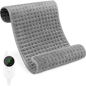 ACWOO Termoforo Elettrico 60 x 30 cm, Cuscino Termico Elettrico 9 Livelli di Temperatura e 4 Timing, per Alleviare il Dolore Muscolare Lombare,Addome,Collo,Spalla, Spegnimento Automatico