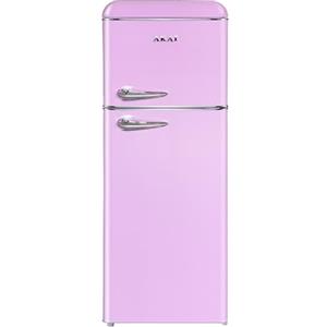 Akai Frigorifero Doppia Porta Vintage Anni 50 CLASS241KPK 147x55 cm cl. E Rosa