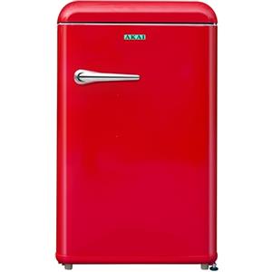 Akai CLASS131KRD - Frigorifero monoporta, 130 litri, colore Rosso, classe energetica E