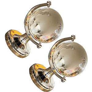 GALPADA Globo Geografico Decorativo Da Scrivania 2 Pezzi, Mini Mappamondo in Cristallo 4 Cm Rotante, Ornamento Creativo Per Casa Ufficio e Arredamento Interni