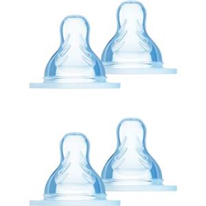 MAM Quadripack con 2 Tettarelle Misura 3 e 2 Tettarelle Misura X (Set da 4), Tettarella MAM piatta e simmetrica in morbido Silicone SkinSoft, Kit da 2 accessori neonato 4+ mesi per l'allattamento