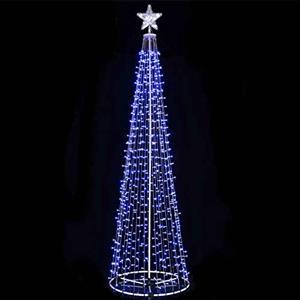 BAKAJI Albero di Natale Luminoso 280 CM Led Luci con Giochi di Luce Struttura in Metallo Decorazione Natalizia Design Minimal Artificiale Arredamento Natalizio Addobbo (Blu 753 LED)