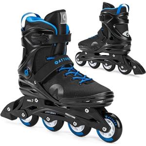ATTABO Cyclone Fitness Pattini in Linea da Uomo Taglia 40-46 EU ABEC-7 Ruote in PU 82A Calotta semirigida TPR Freno Comfort Stabilità Vestibilità in tre Fasi Materiali Durevoli Colore Nero-Blu