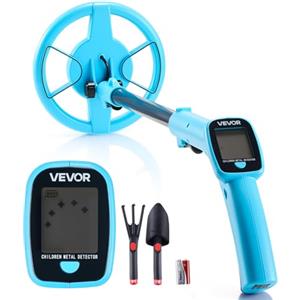 VEVOR Metal Detector per Metalli con Display LCD, Bobina di Ricerca Impermeabile IP68 Profondità di Rilevamento 101,6 mm Frequenza Operativa 3 kHz, Kit Rilevatore d'Oro Metalli da Spiaggia