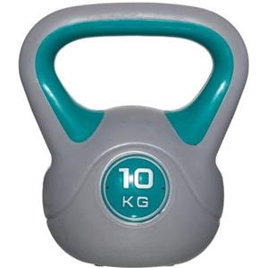 BAKAJI Kettlebell in Ghisa per Palestra e Riempimento Cemento, Fitness, Riabilitazione, Esercizio, Allenamento Forza, Impugnatura Ergonomica Anti-Scivolamento, Fondo Piatto (10, Chilogrammi)