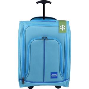 PROVITERA Trolley Frigo da Viaggio Rivestimento Morbido, Bagaglio a Mano per Viaggiare con Vano Termico Refrigerante, Valigia Manico Telescopico, 30 x 20 x 50 cm, Coveri Viale Morin (Azzurro)