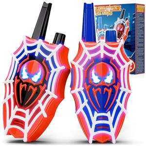 Mirthigig Walkie Talkie Bambini, Ragnatela con Luci e Occhi Lampeggianti, Giocattolo Gioco Bambino 3 4 5 6 7 8 10 11 Anni, Giocattoli Giochi Bambini 3-12 Anni, Natale Regalo Bimbo 3-12 Anni Maschio