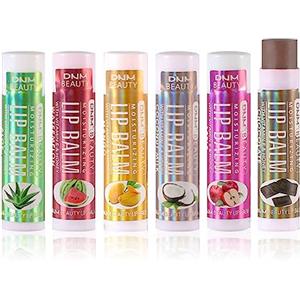 Joyeee Balsamo per Labbra - Burrocacao Labbra - Set di 6 Lip Balms - 6 Sapori - 100% Idratante Naturale - Lunga Durata - per Screpolate e Secche