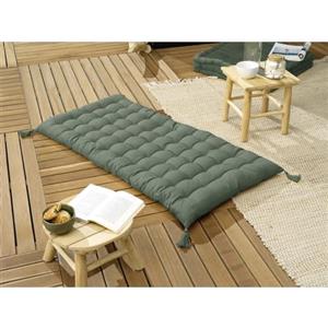 Mylittlebed Futon - Materasso da pavimento effetto farfalla, pieghevole, 120 x 60 cm, busta in cotone 190 g/m² [materasso e biancheria da letto] (verde rosmarino)