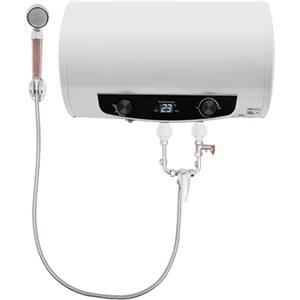 Jolre Riscaldatore istantaneo da 220 V, serbatoio dell'acqua elettrico da 50 l/120 l, caldaia orizzontale, scaldabagno elettrico, scaldabagno a parete, bollitore con doccetta (50 l)