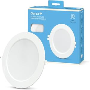 Garza - Faretti LED da incasso per Cartongesso, Circolare, Extrapiatto, 22cm, 18W, Luce Neutra 4000K, 1950lm, 30.000h, IP20, Bianco, Risparmio Energetico 80%