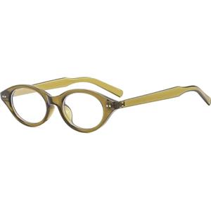 LJCZKA Occhiali Luce Blu Donna Occhi di Gatto, Occhiali da Vista Montatura Occhiali Piccoli Ovali Occhiali Anti Luce Blu per Computer Gioco Lettura (Verde Chiaro)