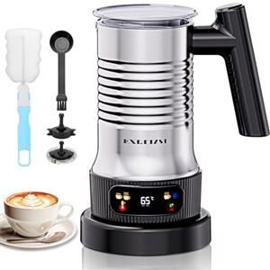 exreizst Montalatte elettrico 4 in 1 per latte e cappuccino | Modalità automatica silenziosa (caldo/freddo) | Ideale per casa e ufficio