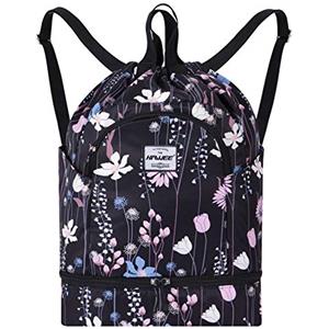 HAWEE Zaino Sportivo Grande Impermeabile con Coulisse - Borsa da Palestra con Tasca Interna Unisex per Vita Quotidiana, Scuola, Sport All'aperto, Tempo Libero, Yoga, Spiaggia, Nuoto