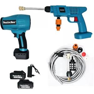 myself 21 SHOP® Kit Lavaggio Idropulitrice a Batteria con Mini Soffiatore Incluso, Portatile, 2 Batterie 48V Intercambiabili per Pulizia Versatile e Senza Fili