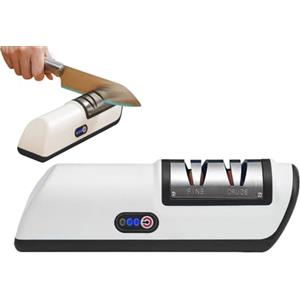 Generico Affilatore Elettrico Per Cutter | Pietra per Affilare a 3 Fasi per Utensili da Taglio | Pietra Affilatrice Automatica Ricaricabile USB Per Coltelli - Per Rasoio E Utensili Da Cucina Per Chef E Adulti