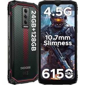 DOOGEE Blade 10 Energy 4.5G Rugged Smartphone, 24GB+128GB/2TB, Octa-core Telefono Indistruttibile, Android 15, 6150mAh Batteria, 6.56" HD+ 90Hz, 16MP+8MP, Widevine L1/GPS/Face ID/NFC