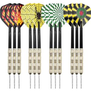 Wingluge 12 Pezzi Freccette in Metallo, Freccette Punta Acciaio 14 Grammi, Freccette Steel Professionali, Set di Darts per Principianti, per Bersaglio Freccette, Sala Giochi, Sbarra