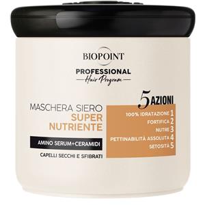 Biopoint Maschera Siero Super Nutriente 400 ml - Nutriente e Idratante per Capelli Secchi e Sfibrati con Amino Serum, Ceramidi e Olio di Camelia