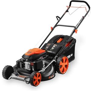 FUXTEC tagliaerba a scoppio semovente FX-RM5396, 53cm Larghezza, autotrazione, 196cc, Easy Clean, 4-in-1, 6CV/4.4KW, Mulching, Cesto da 70L