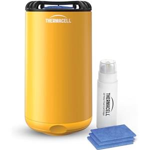 Thermacell Repellente Antizanzare Mini Halo, Per Esterno, Giardino e Patio, Protezione Efficace 21m², Inodore, Include 12 Ore di protezione, 1 Cartuccia + 3 Piastrine, Citrus