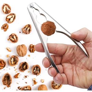 Leddy Living Schiaccianoci a Pinza Tradizionale, Antiscivolo in Metallo, per Noci, Mandorle, Nocciole, Frutti di Mare, Crostacei, Rompinoci Frutti e Semi a Gusci, Nutcracker
