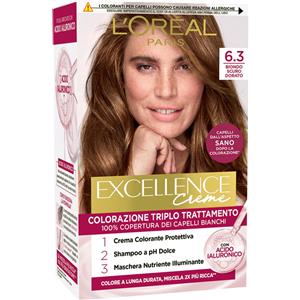 L'Oréal Excellence Créme 6,30 - Colorazione Permanente Biondo Scuro Dorato con Tripla Protezione