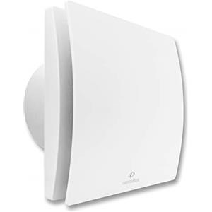 Aerauliqa QD100 - Aspiratore assiale diam.99mm - 8W - 83m3/h, T50 IPX4, Bianco, 11.6 x 16.4 x 16.4 cm