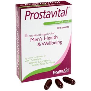 HealthAid Prostavital - Integratore alimentare per la salute della prostata con Serenoa repens, Urtica dioica e olio di semi di Zucca - Blister da 30 capsule