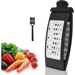 QINGZY Grattugia Formaggio Manuale, Multiuso in Acciaio Inox, grattugia per Formaggio, Verdure, Carote, Patate, Pratico Utensile da Cucina Facile da Pulire, Manico Antiscivolo