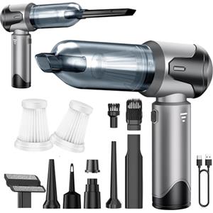 NXPZ Aspirabriciole Senza Fili Potente, 15000Pa Aspirapolvere Portatile Senza Fili, 3 in 1 Ricaricabile Portatile Leggero, Mini Aspirapolvere 3 Velocità, per Auto, Ufficio, Casa