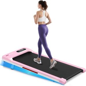 HOMEFITNESSCODE Tapis Roulant Salvaspazio 7%, 3 IN 1 Tapis Roulant Elettrico, 2.5CV Walking Pad Pieghevole, Design Salvaspazio per Casa e Ufficio (Rosa iris)