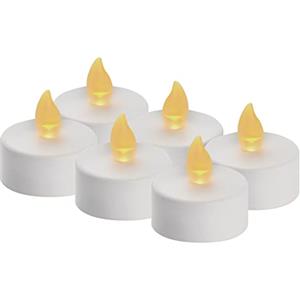 EMOS DCCV11 - Set di 6 candele senza fiamma con effetto tremolante, decorazione per Natale, albero di Natale, tutti i santi, IP20, per interni, a batteria, luce bianca calda