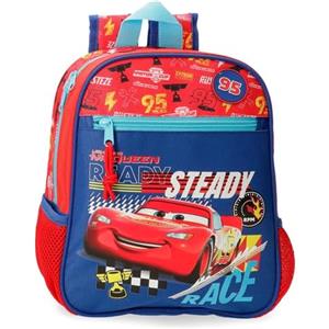 Disney Joumma Disney Cars Lets Race Zaino, Zaino Scuola, Realizzato in Poliestere, Tasche e Scomparti, Spalline larghe e regolabili., rosso, Zaino 28