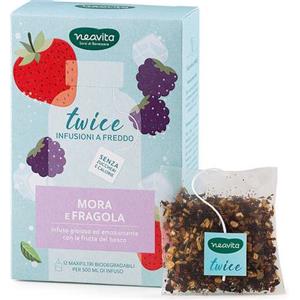 Neavita Twice Infuso a Freddo Mora e Fragola - 12 Maxi Filtri, Gusto Intenso e Fruttato