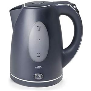Lacor - Bollitore elettrico Grey 2200 W, senza BPA, 1.30 L