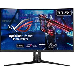 ASUS ROG Strix XG32VC Monitor Gaming Curvo - 31.5 WQHD (2560 x 1440), 170Hz*, 1ms MPRT, Extreme Low Motion Blur Sync, 125% sRGB, FreeSync Premium Pro, DisplayHDR™ 400, USB Type-C, KVM support