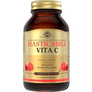 Solgar Vita C Masticabile - Integratore con Vitamina C, Acerola e Rosa Canina, 90 Compresse Masticabili