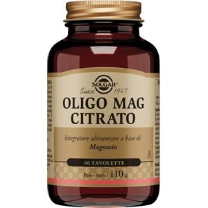 Solgar Oligo Mag Citrato - Integratore Alimentare a Base di Magnesio, 60 Tavolette