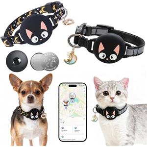 Astriva Localizzatore GPS per gatti e cani compatibile con Apple Find My (solo iOS), smart tag con collare senza abbonamento e canone mensile, mini localizzatori per animali domestici per dispositivo di
