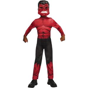 Rubie's Costume ufficiale Marvel Red Hulk classico per bambini, costume da supereroe per bambini, taglia 7-8 anni