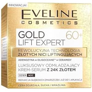 Eveline Cosmetics Crema-Siero Ringiovanente di Lusso con Oro 24k per Pelle Matura, Secca e Sensibile - Trattamento Lifting Anti-Età Giorno & Notte con Tecnologia del Filato Lifting