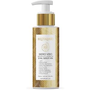 BELL'ITALIABIO Siero Bava di Lumaca Viso Pura 100ml 98% Cruelty-Free Siero Viso Antirughe Donna Uomo, Idratante Purificante Illuminante per Imperfezioni e Discromie, Skincare Uomo e Donna, Made In Italy