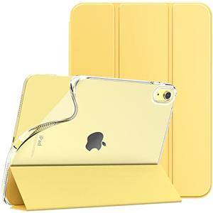 TiMOVO Cover per iPad A16 11 Generazione 11 Pollici 2025, iPad 10 Generazione 2022 10,9", Custodia Sottile protettiva Retro Traslucido in TPU, Funzione di Auto Sveglia/Sonno, Giallo Chiaro