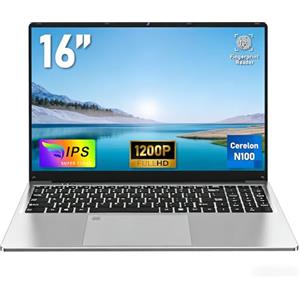 FUNYET Notebook da 16 pollici, processore N100 Computer portatile, Win11 Laptop, 16 GB RAM 1 TB SSD, 1920 x 1200 FHD Laptop, Tastiera con retroilluminazione, 180 ° angolo di apertura notebook, 46,2 WH