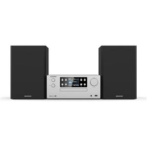 KENWOOD, Sistema Micro HiFi Stereo M-925DAB, con Sintonizzatore Radio DAB+, FM, Lettore CD e Presa USB, Display a Colori 2,4, Ingresso AUX per Sorgenti Analogiche e Cuffie, Silver