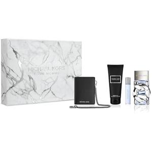 Michael Kors Set da Uomo: Eau de Parfum 100 ml, Campioncino 10 ml, Gel Doccia 100 ml e Portafoglio